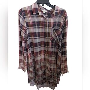 Elegant Plaid Long Sleeve Dress